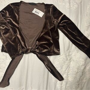 BCBGMaxAzria Chocolate Velvet Top